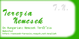 terezia nemcsek business card